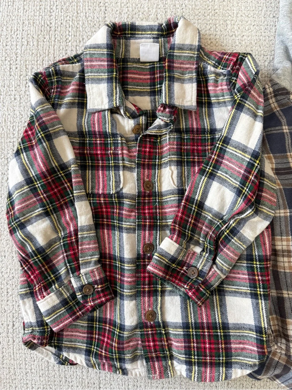 GAP Kids Plaid Button-Front Shirt - Red, Green & Blue Plaids